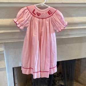 24 months smocked pink LOVE dress